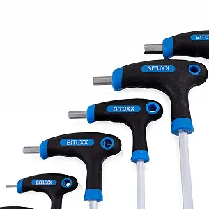 Набір викруток BITUXX 11 штук Hexagon Socket T Cross Handle 2-10 мм synthetic.ua - Фото 1