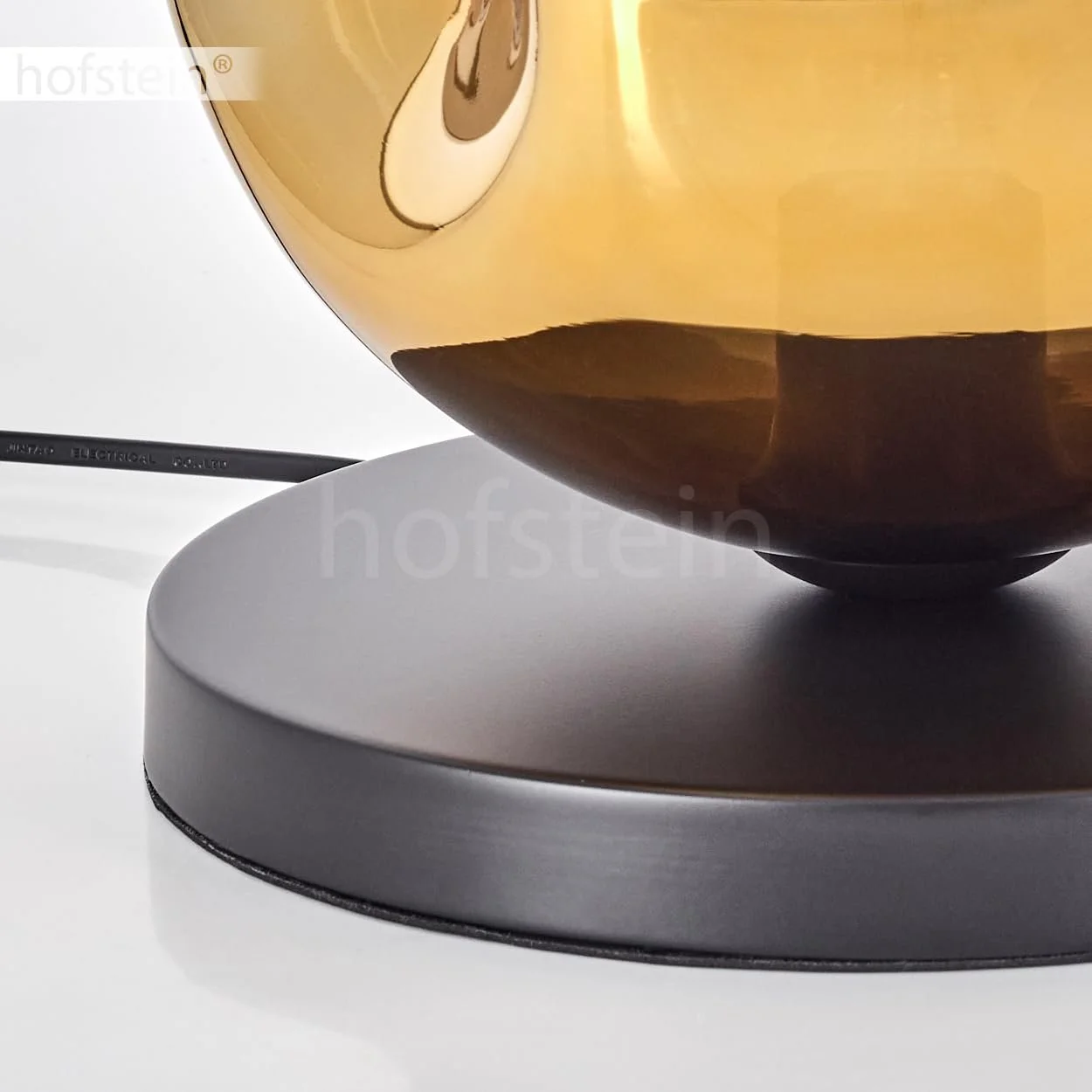 Настільна лампа Ripoll Metal/Glass Black/Gold/Clear Modern Retro / Vintage (Діаметр 25 см) 1 x E27, фото №7