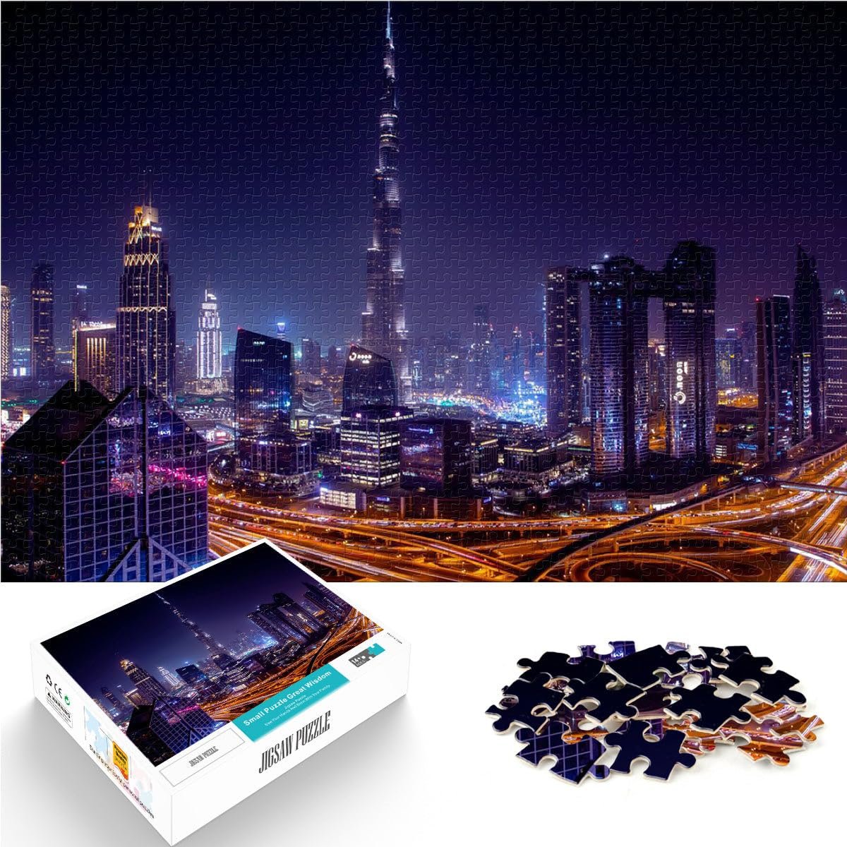 Деревянный пазл Dubai Travel Burj Khalifa 1000 деталей 50 x 75 см, фото №1