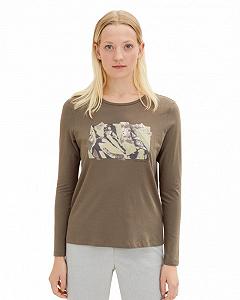 Футболка с длинным рукавом Tom Tailor 1034152-18123 Коричневый M - Фото 1