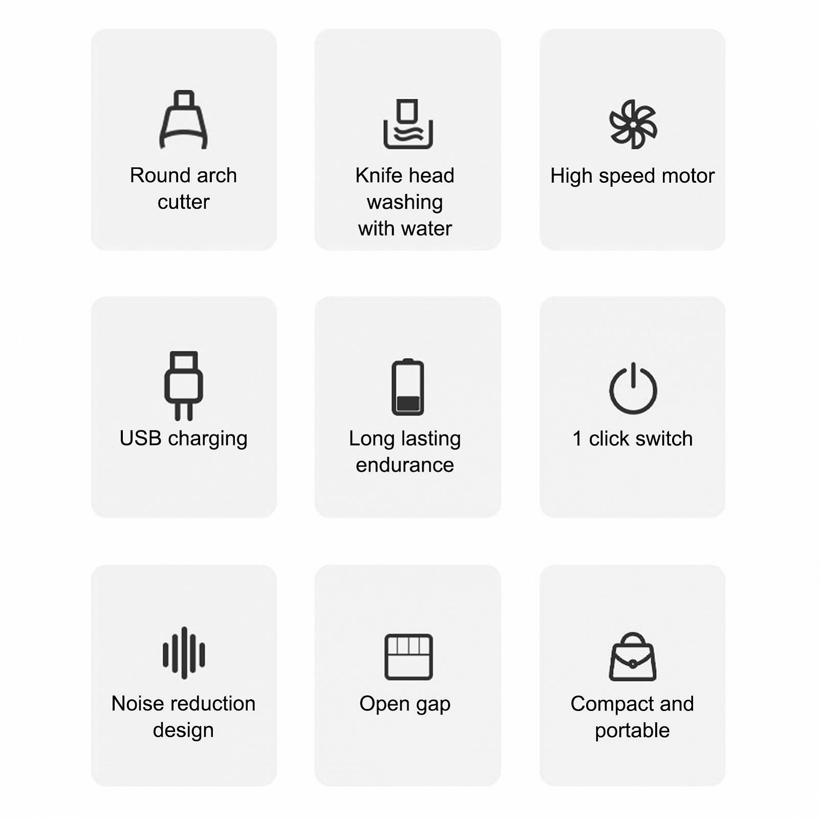 Тример Nasenhaarschneider 5V 360°-обертання Двосторонній знімний портативний, фото №6