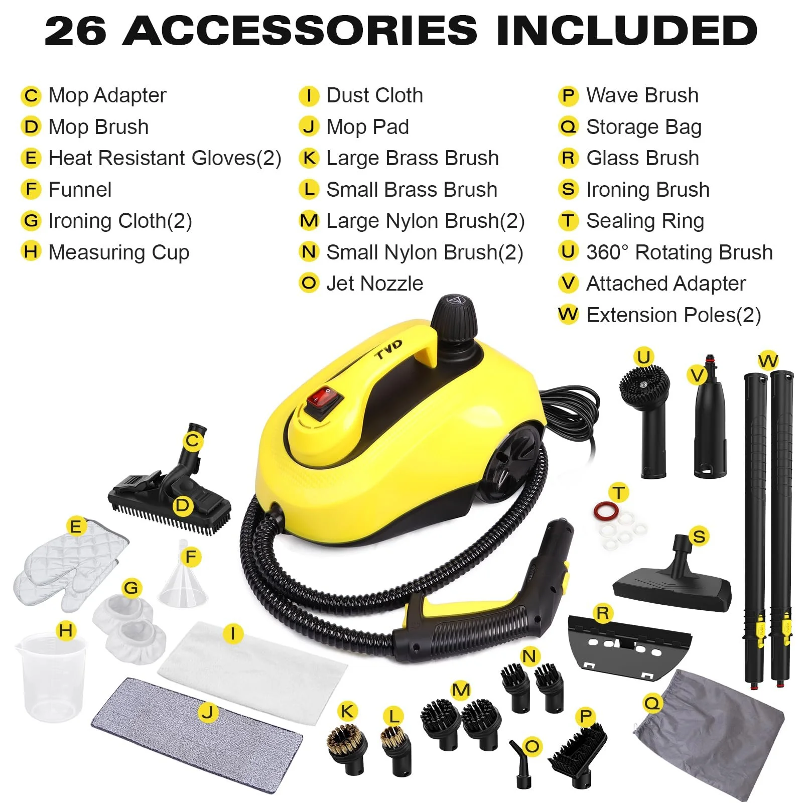 Пароочисник TVD для оббивки, пароочисник з наддовгим шнуром живлення 5 м для відпарювання підлоги, духовки, килимів, диванів, оббивки, фото №6 Пароочисник TVD для оббивки, пароочисник з наддовгим шнуром живлення 5 м для відпарювання підлоги, духовки, килимів, диванів, оббивки, фото №6