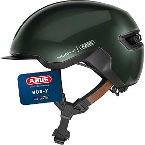 Шолом ABUS Urban HUD-Y з магнітним, перезаряджуваним заднім LED-ліхтарем і магнітною застібкою - Фото 1