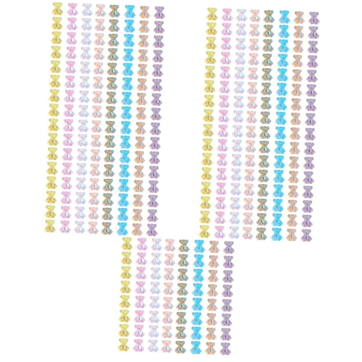 Украшения для маникюра Мишки 320 шт. Разноцветные, фото №1 Украшения для маникюра Мишки 320 шт. Разноцветные, фото №1