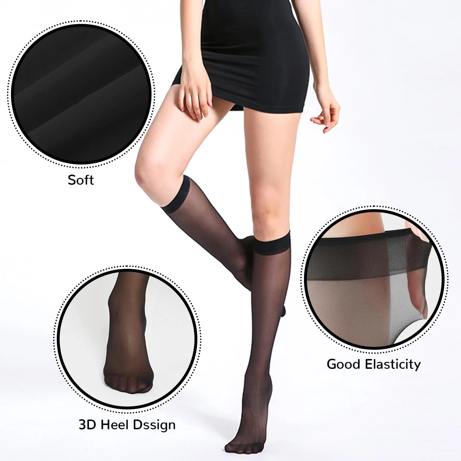 12 пар жіночих гольфів до коліна, фото №3