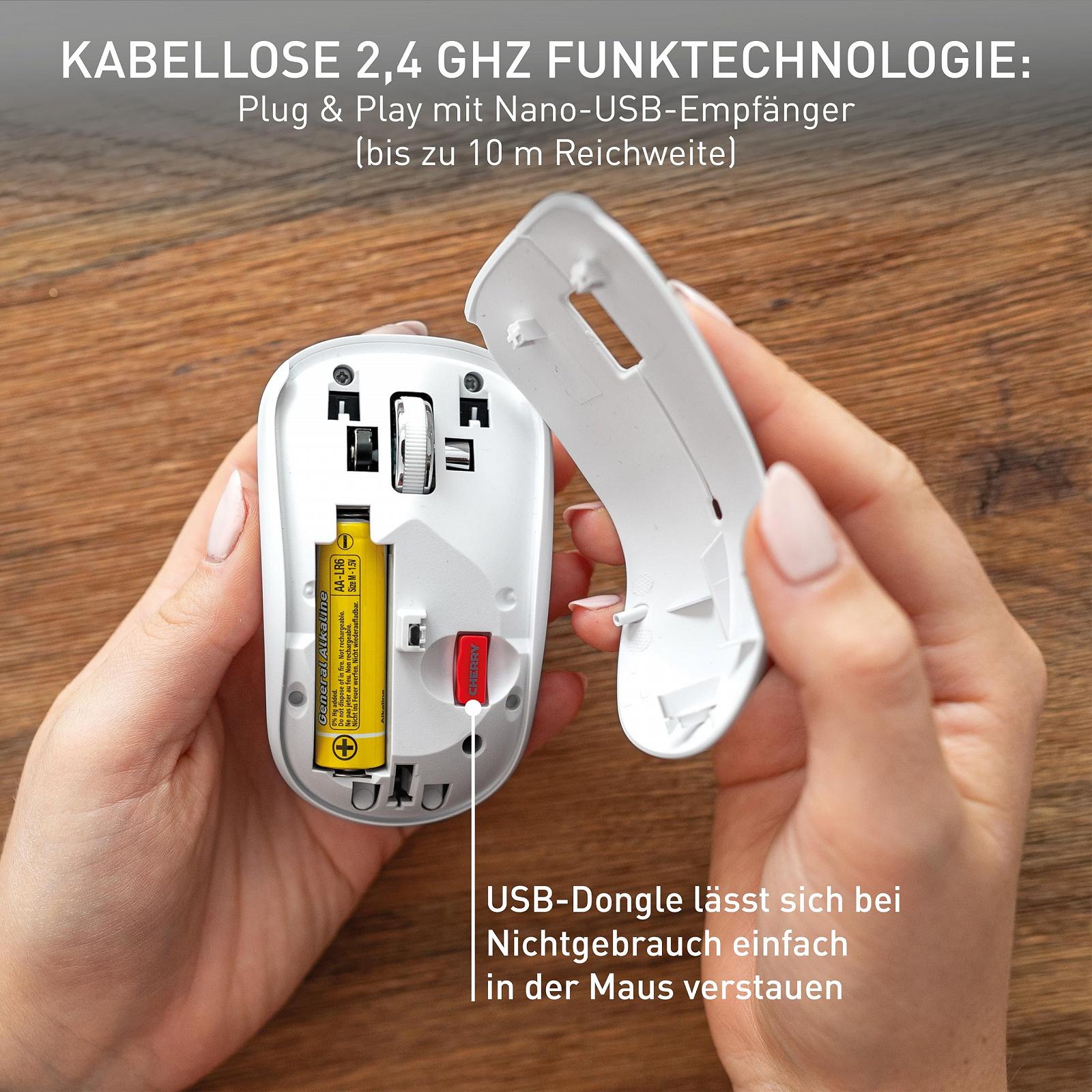 Миша Бездротова CHERRY MW 2200 1300dpi Біла, фото №3