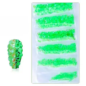 Стрази SS3-SS12 1440 шт. Блискучі 3D Non HotFix FlatBack Скло Pixie Nail Art Прозорий Кристал Стрази Блискучі Коштовності Аксесуари для манікюру Perdiot MI - Фото 1