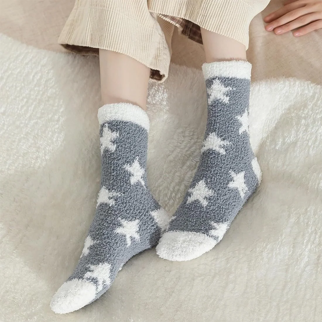 Носки Женские Теплые зимние носки 4 пары Мягкие носки Вязаные носки Разноцветные, фото №5