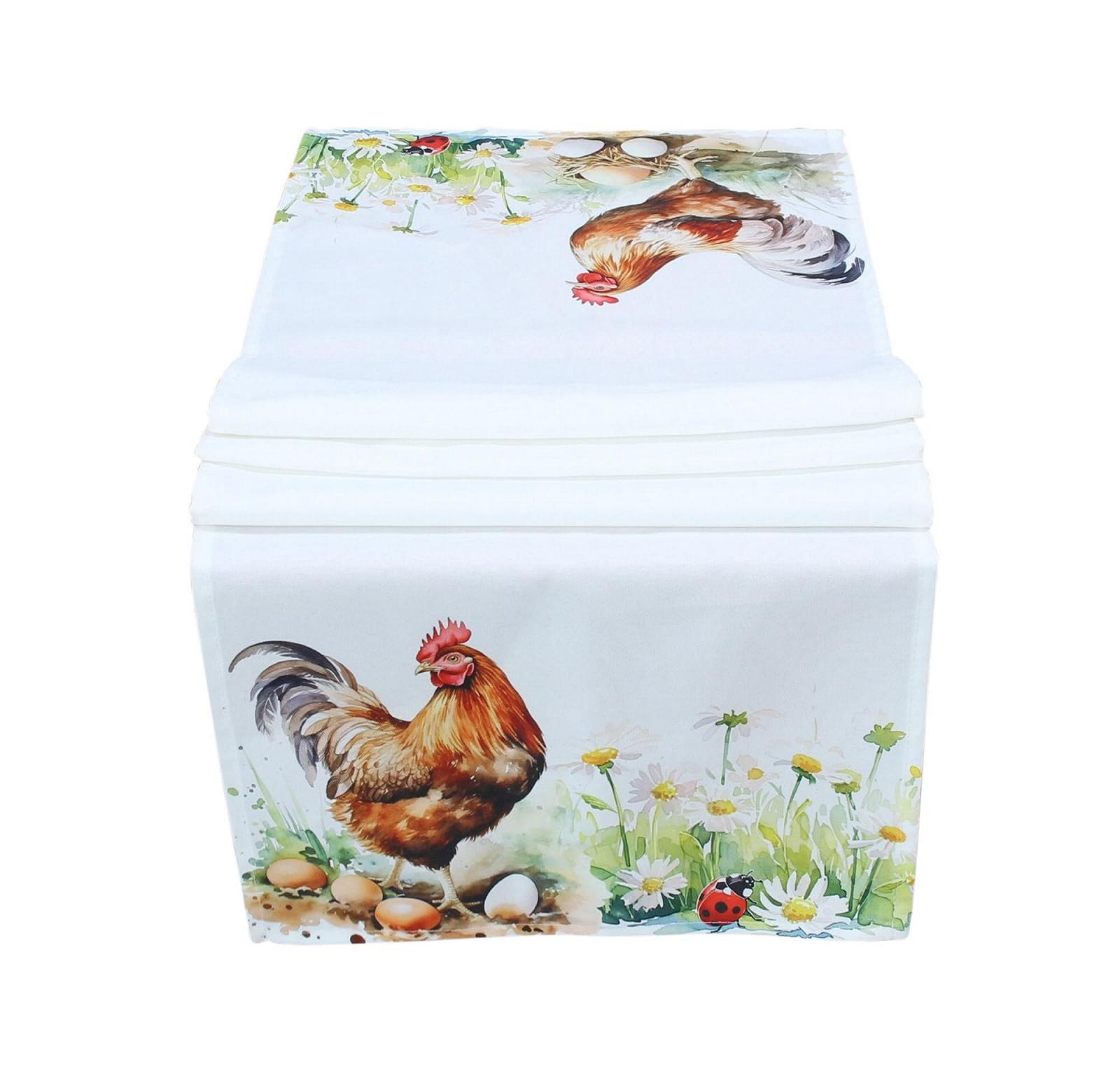 Раннер для столу FRANK FLECHTWAREN Landidylle 100% Polyester 40 x 140 см White, фото №3