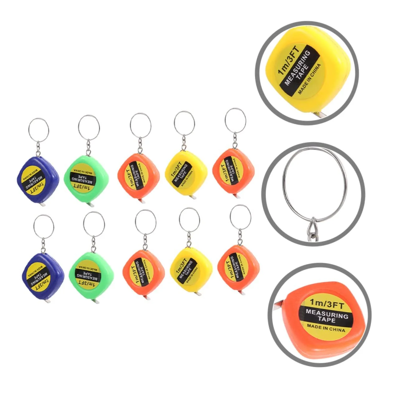 Рулетка Брелок KITANDOVE 10 шт. Міні, фото №3