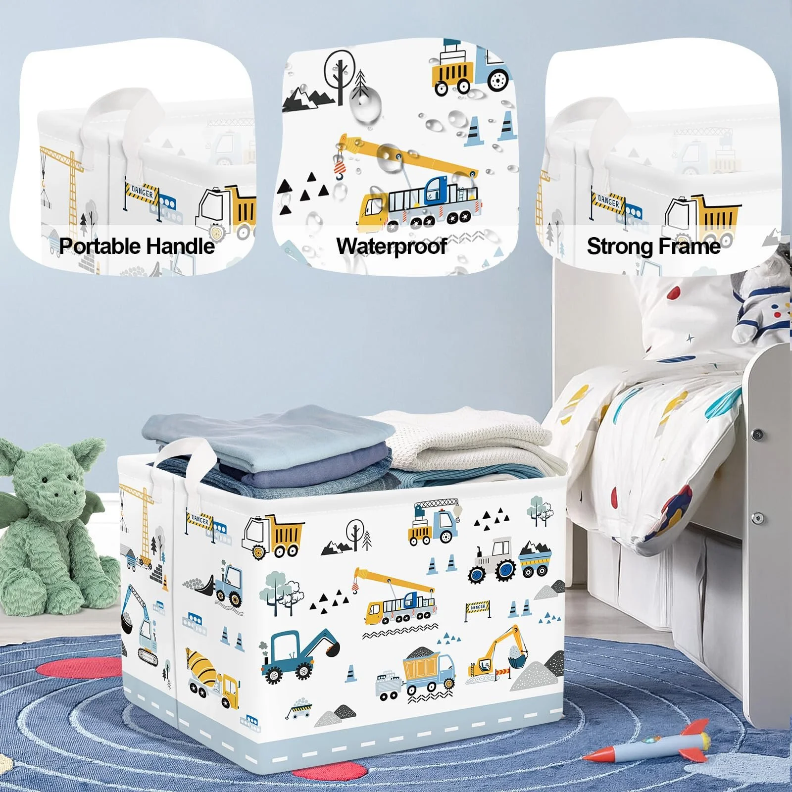 Корзина HUUMONSS для детской, складная, для мальчиков, большая, 36 л, фото №4 Корзина HUUMONSS для детской, складная, для мальчиков, большая, 36 л, фото №4