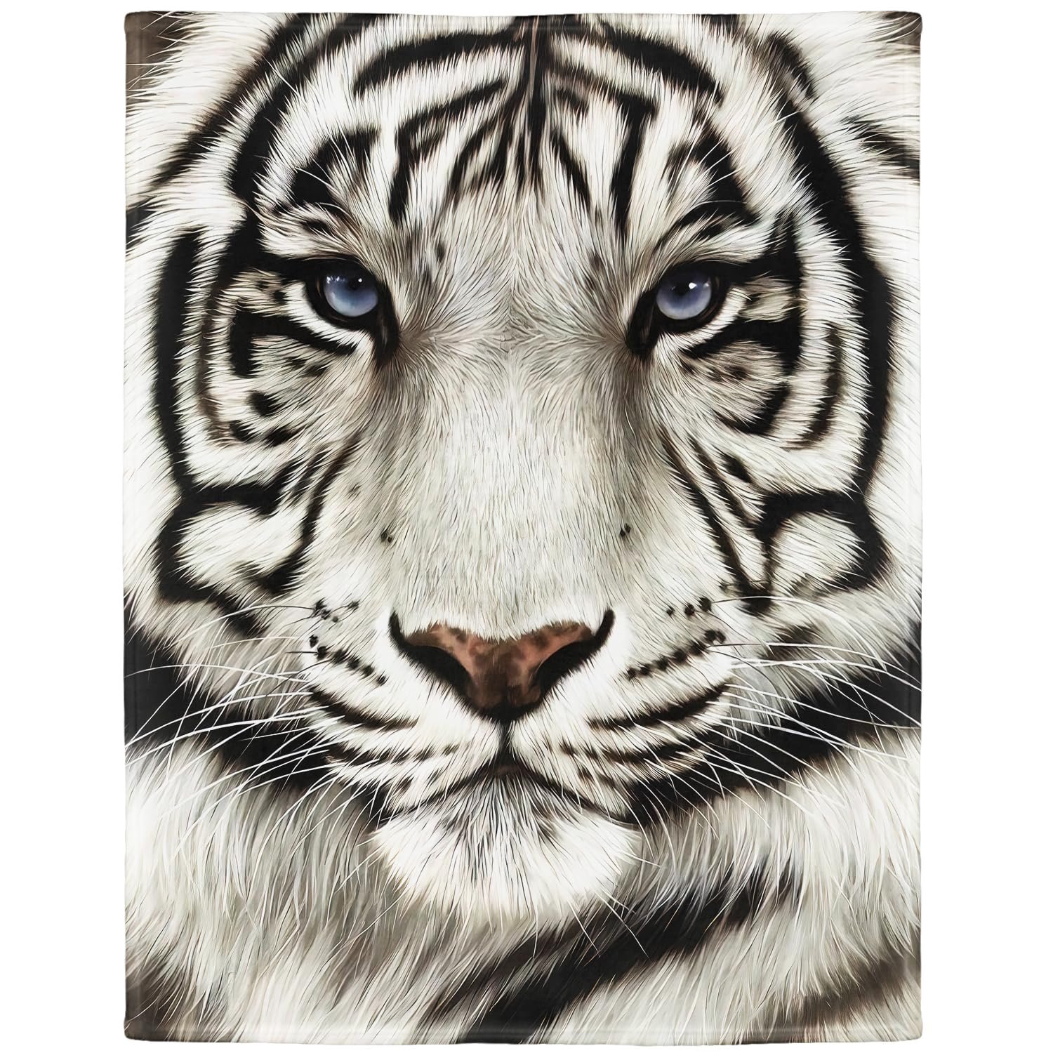 Покривало YISUMEI Фланель М'яка Білий Тигр, 150 x 200 см, фото №1 Покривало YISUMEI Фланель М'яка Білий Тигр, 150 x 200 см, фото №1