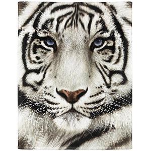 Покривало YISUMEI Фланель М'яка Білий Тигр, 150 x 200 см - Фото 1