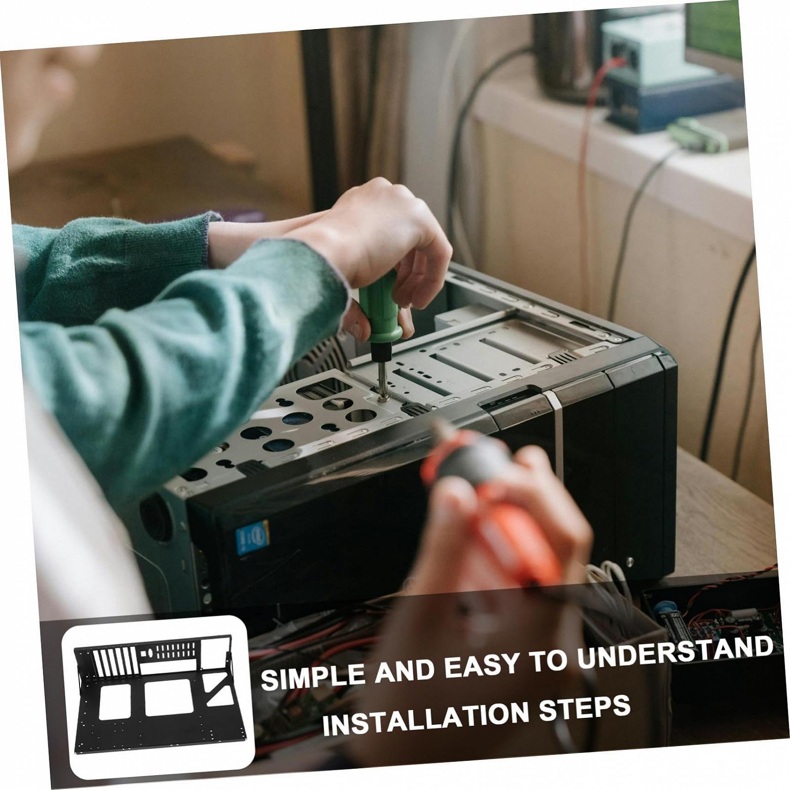 Материнская плата Стальная утолщенная ATX рама для ПК корпуса Улучшенный отвод тепла Простая установка Подходит для материнских плат, фото №3