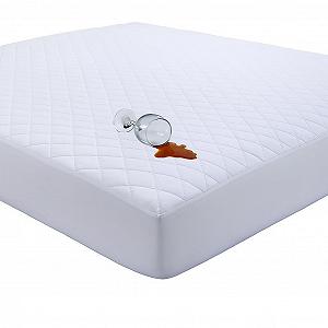 Водонепроницаемый протектор для матраса Double 30 см Extra Deep Fitted Sheet Ultra Soft Quilted Hypoallergenic Noiseless Breathable Mattress Cover Белый, Single - Фото 1