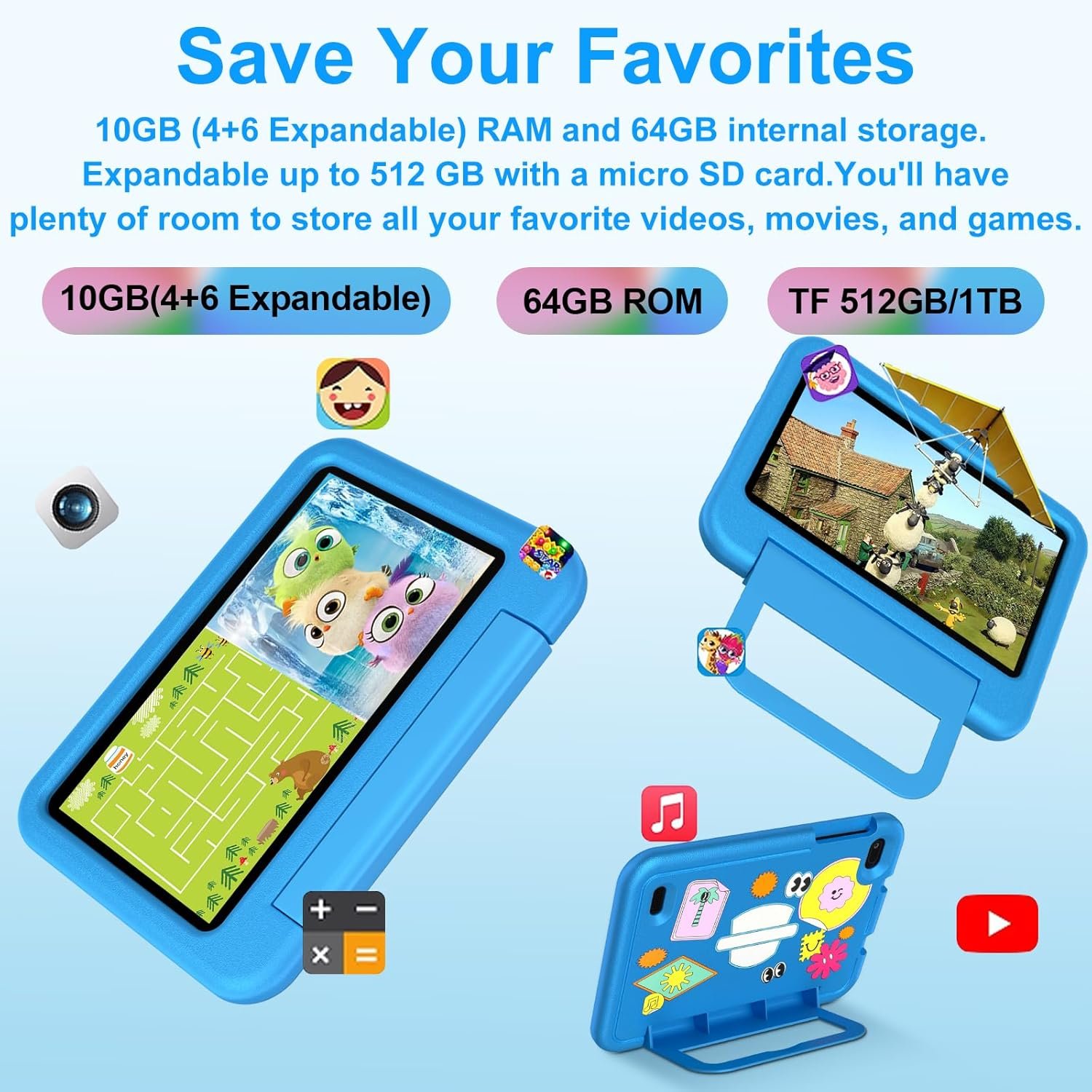 Планшет 7" DEERTIME E10 4+6/64Gb 5G 8 ядер Android 14 3500 mAh Чорний, фото №3