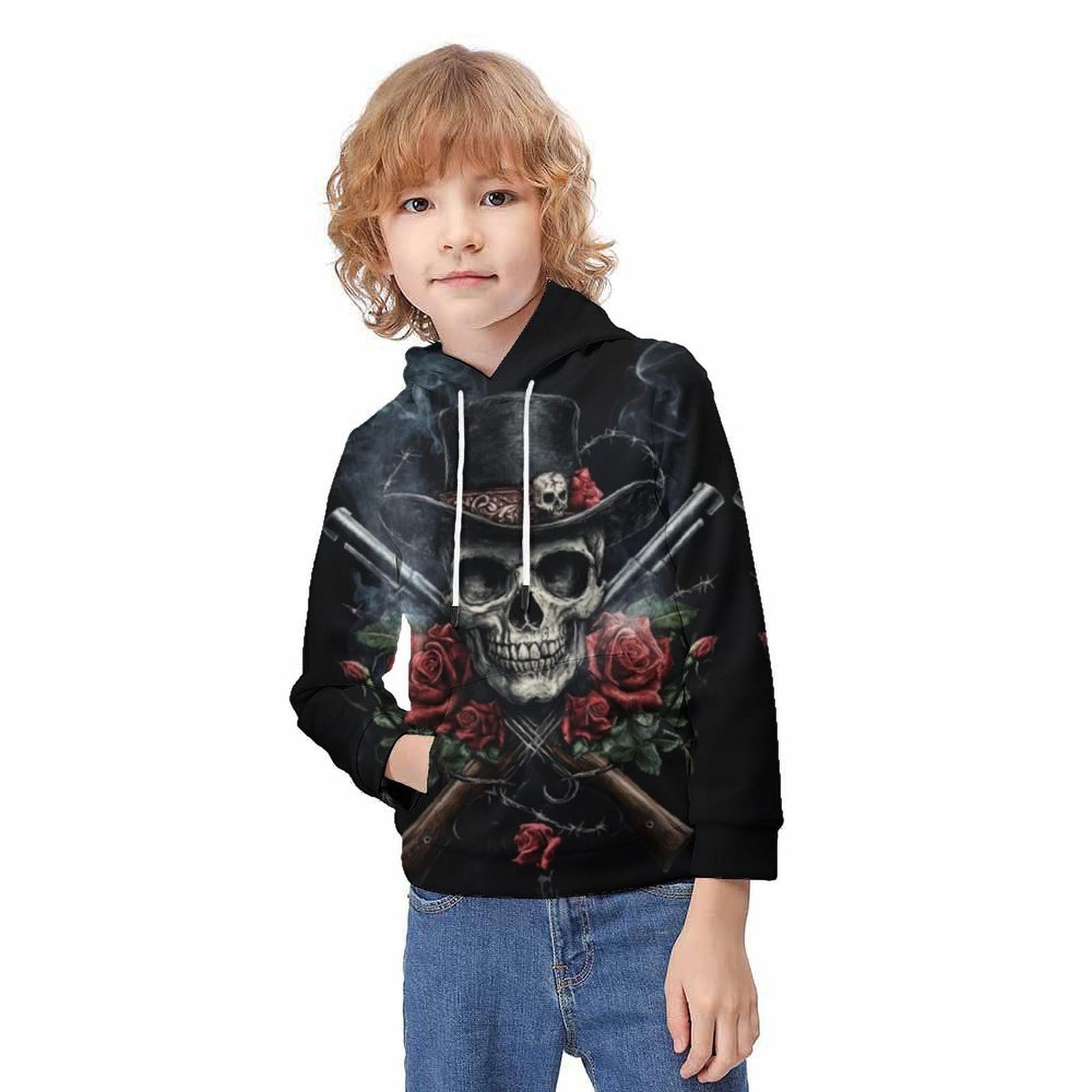 Худі KHHKJBVCE З 3D принтом скелета для підлітків і хлопчиків, фото №3