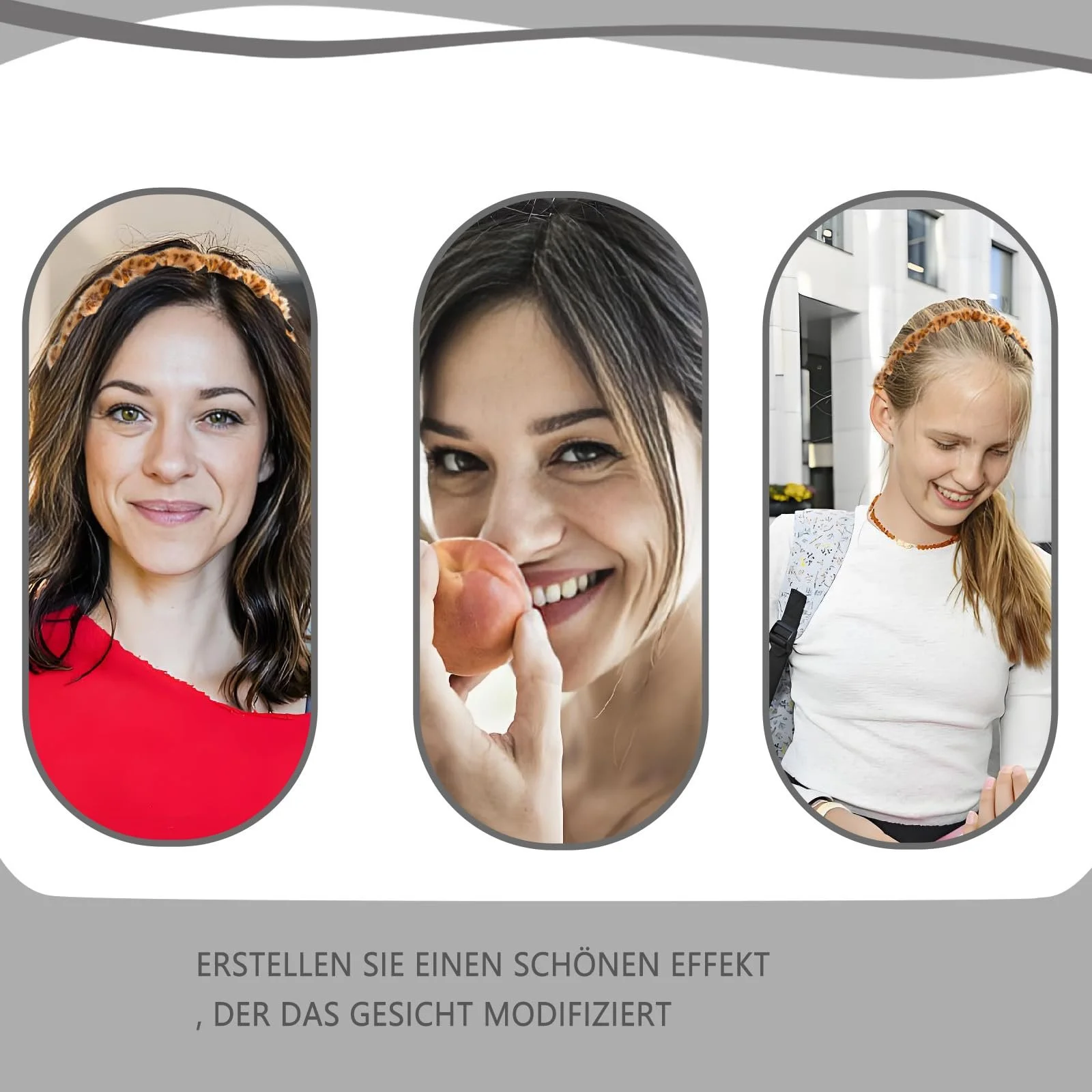 Набір з 3 елегантних текстурних жіночих обручів для волосся, фото №5