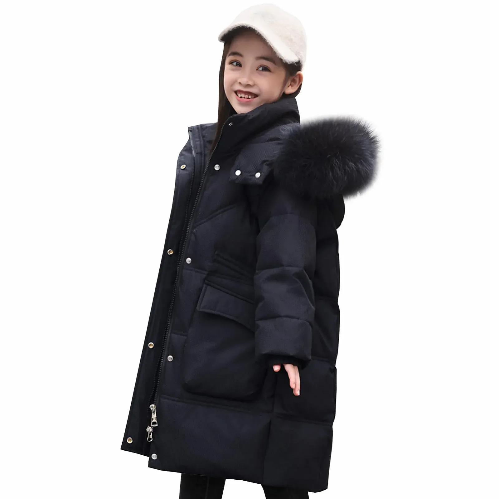 Пуховик Дитячий L PATTERN Зимова Куртка для Дівчат-Підлітків, фото №1