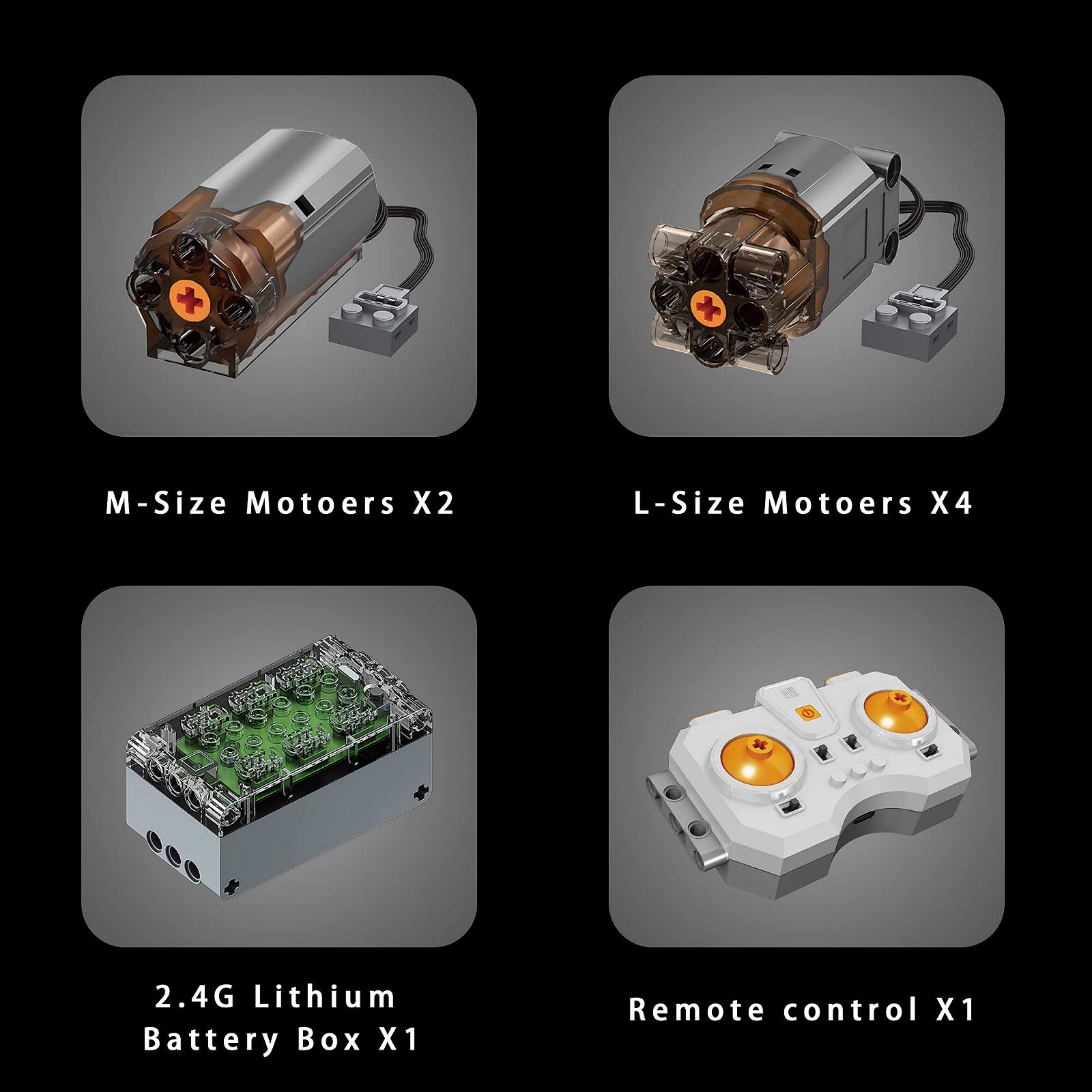 Набор Mould King Technic 17023 Бульдозер 3963 детали, Большой дистанционно управляемый технологический экскаватор-бульдозер 2-в-1, фото №6