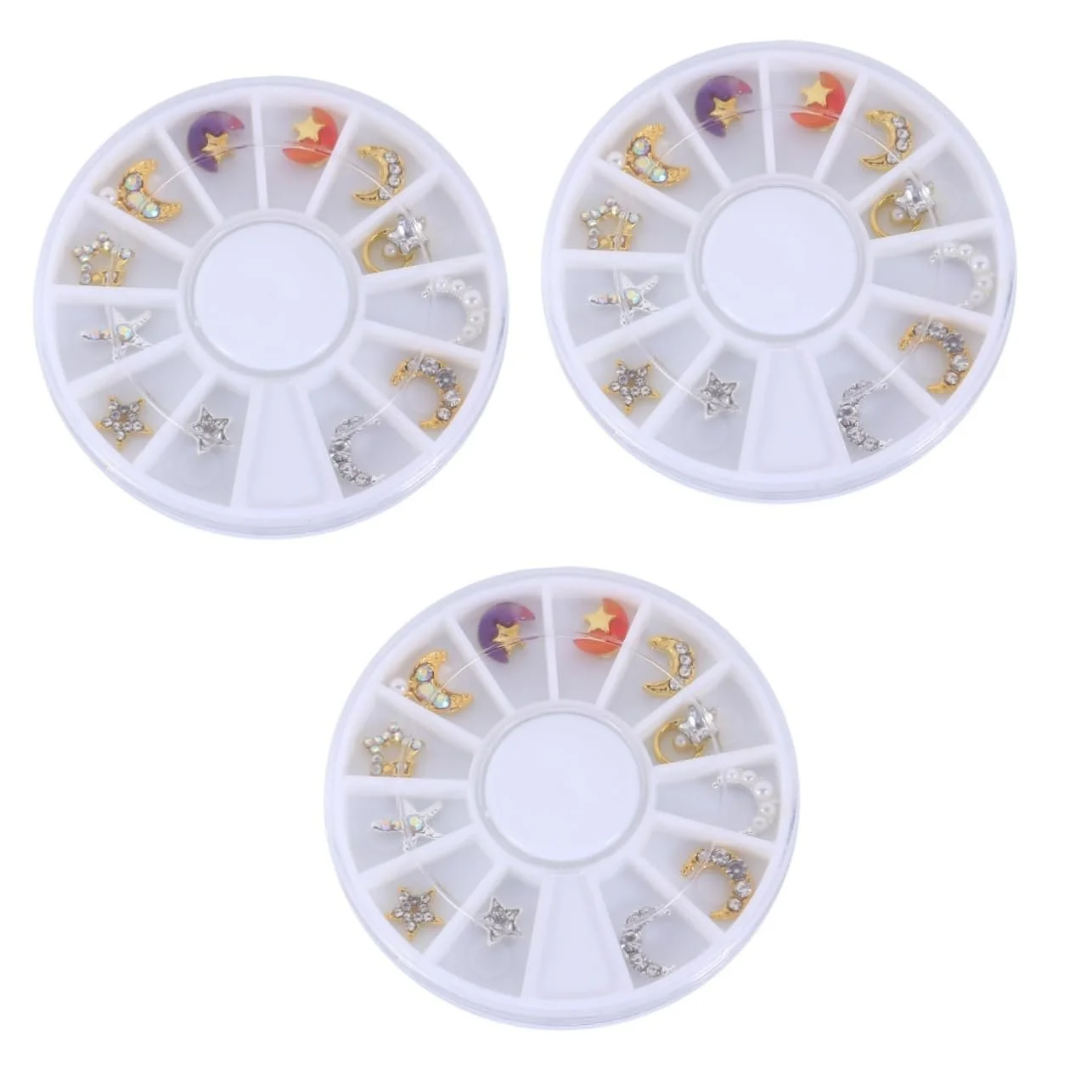 Наклейки для ногтей FRCOLOR 36шт с кристаллами и стразами, коробка для хранения, украшения для ногтей, поделки ручной работы и нейл-арт для женщин и девочек, фото №1