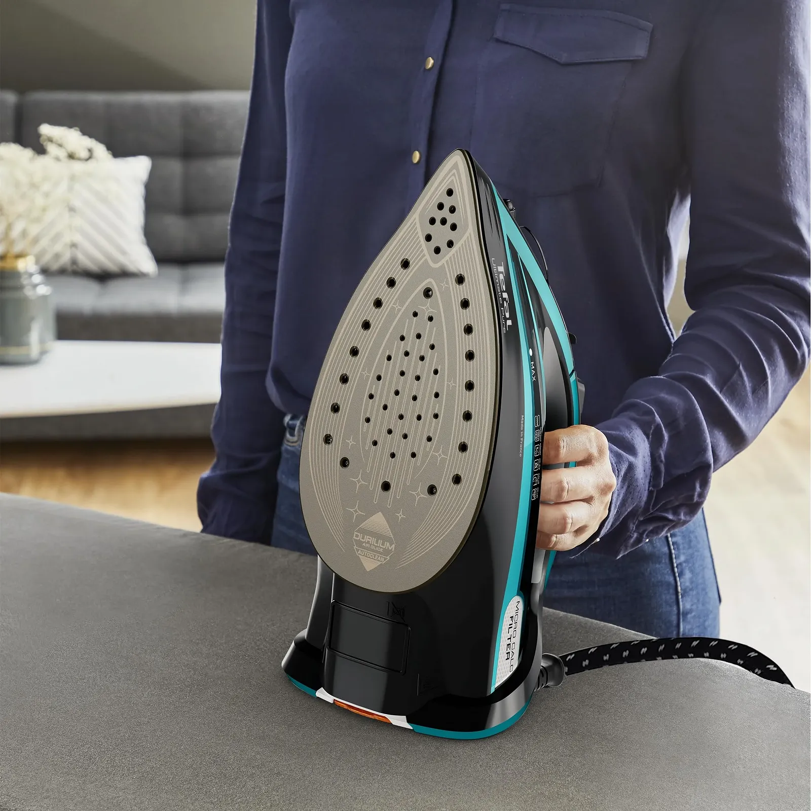 Паровой утюг Tefal Ultimate Pure FV9844 3200 Вт 0.35 л Black/Turquoise, фото №4