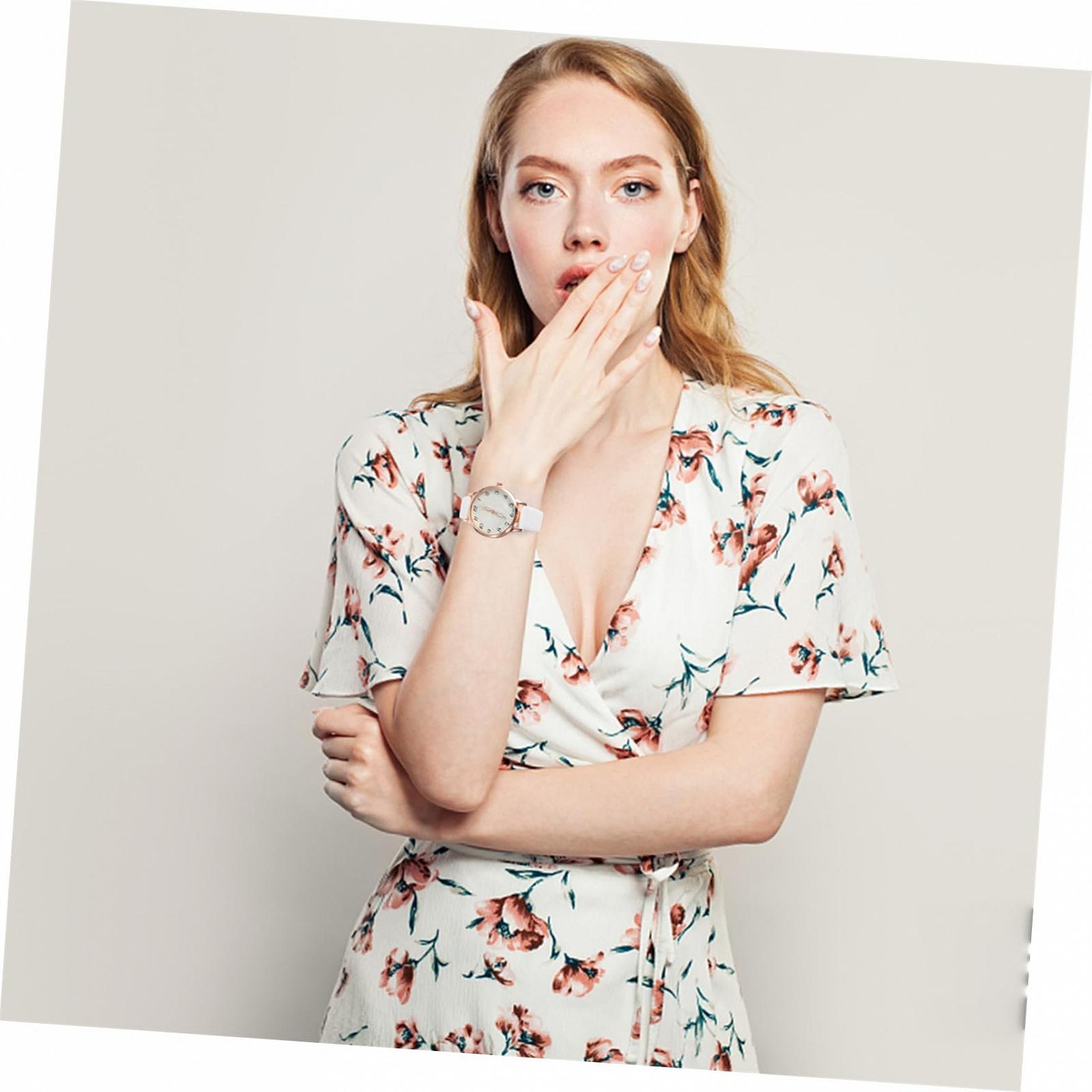 Часы женские OATIPHO Золотой Золотые Часы для девочек Тонкий Ремешок Цифровой Золотой Автоматический Браслет Женский Белая Pu-Кожа, фото №7 Часы женские OATIPHO Золотой Золотые Часы для девочек Тонкий Ремешок Цифровой Золотой Автоматический Браслет Женский Белая Pu-Кожа, фото №7