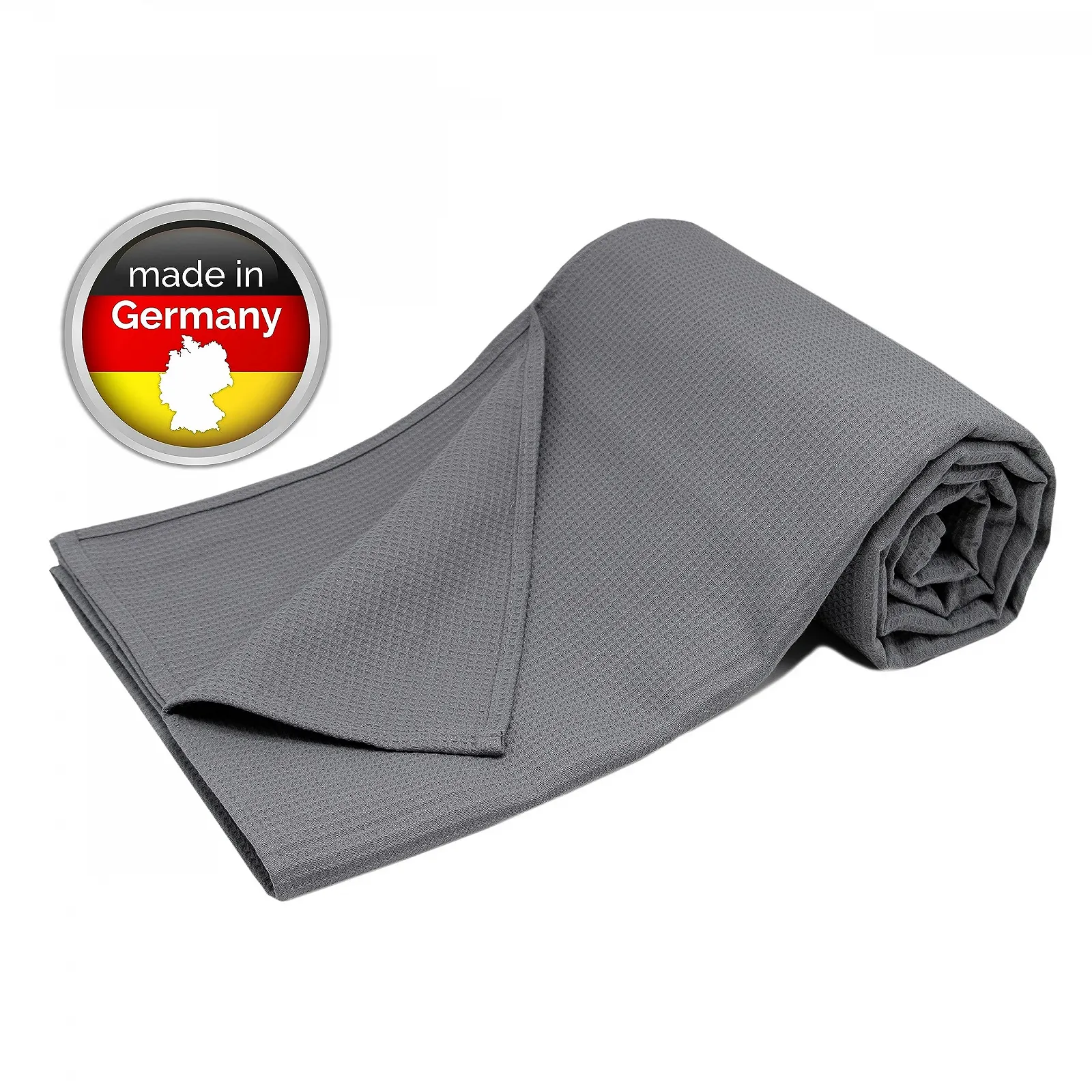 ZOLLNER Вафельное одеяло пике, 150 x 200 см, Хлопок, Дышащее, Серое, фото №6