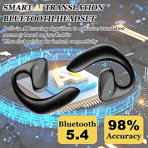 Наушники для перевода 3-в-1 AI 144 языка для встреч, путешествий и обучение Черный synthetic.ua - Фото 1
