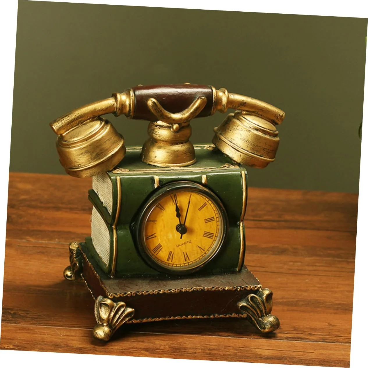 Винтажные настольные часы в виде телефона FUNOMOCYA из смолы, фото №3