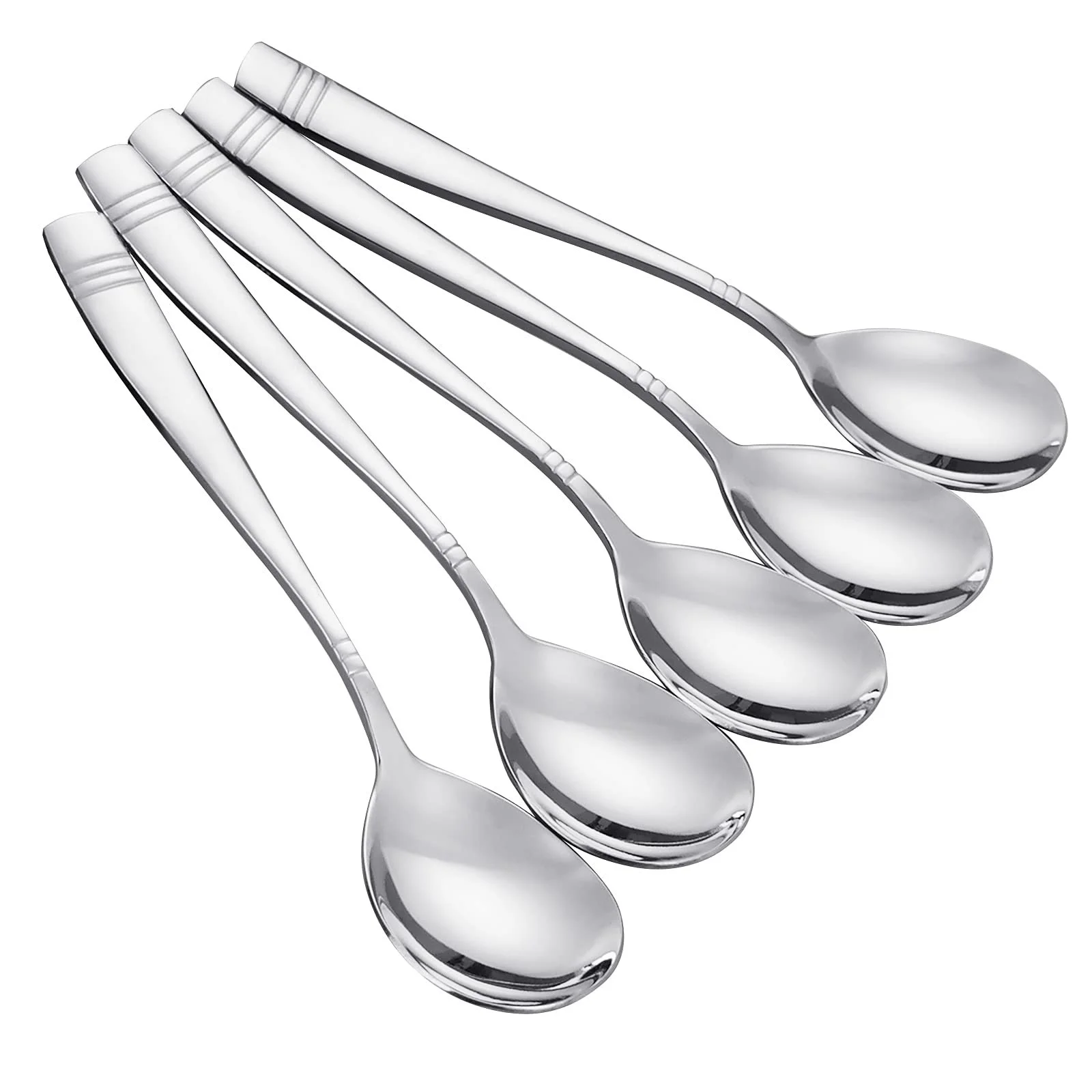 Ложка для Сервірування з нержавіючої сталі, велика, набір 6 штук, фото №5
