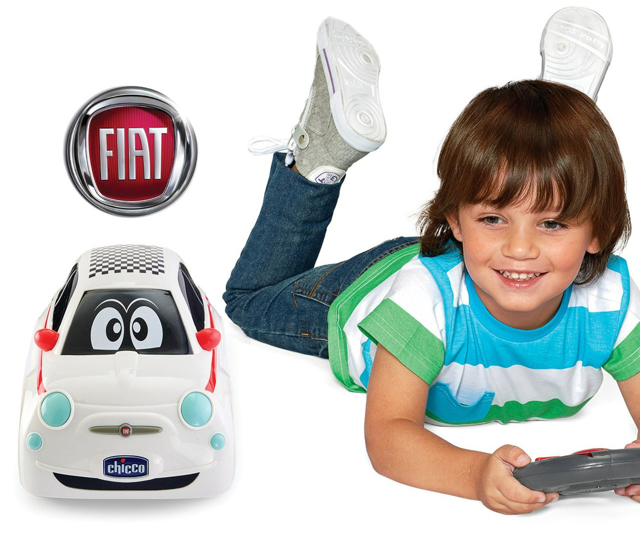Игрушечная машинка на дистанционном управлении Chicco FIAT 500 Sport Белый, фото №4 Игрушечная машинка на дистанционном управлении Chicco FIAT 500 Sport Белый, фото №4