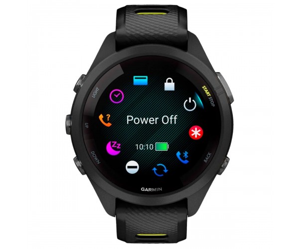 Смарт-годинник Garmin Forerunner 265S Black Bezel and Case with Black/Amp Yellow Silicone Band (010-02810-53), фото №3