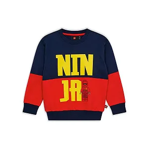 Купить Детский свитшот Lego Ninjago, рубашка с длинными рукавами с принтом ниндзя Jay, свитшот с цветным блочным дизайном и круглым вырезом - Фото 1 Детский свитшот Lego Ninjago, рубашка с длинными рукавами с принтом ниндзя Jay, свитшот с цветным блочным дизайном и круглым вырезом - Фото 1