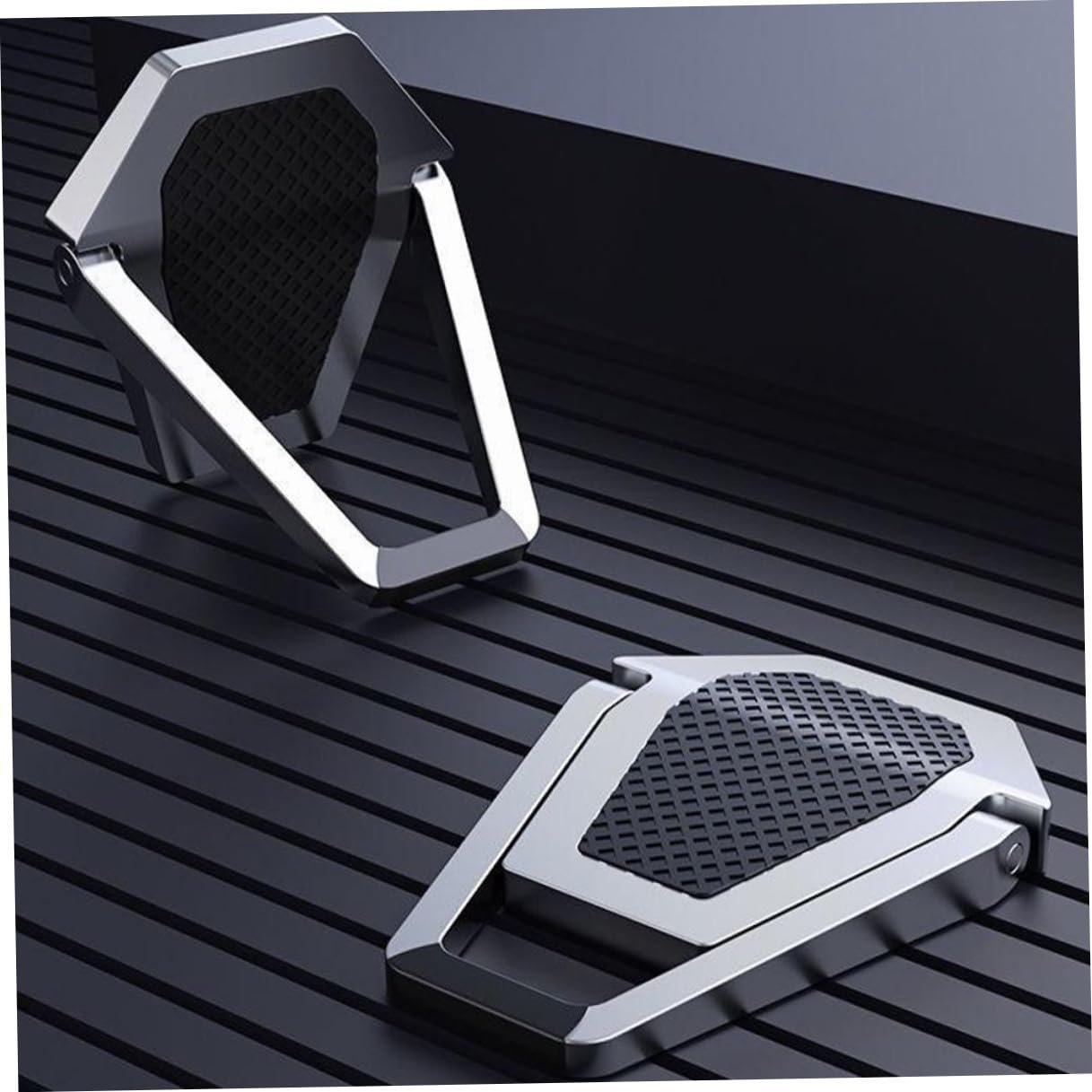 Підставка для ноутбука Складана самоклейна ергономічна для охолодження, стабільний тримач з цинкового сплаву для столу та подорожей, 4 шт, фото №6