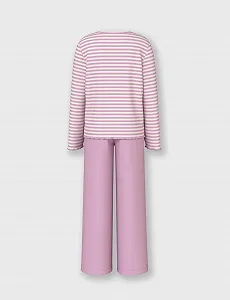 Комплект Нічний NAME IT для Дівчинки Nkfnightset Stripe Loose Rib Noos synthetic.ua - Фото 1