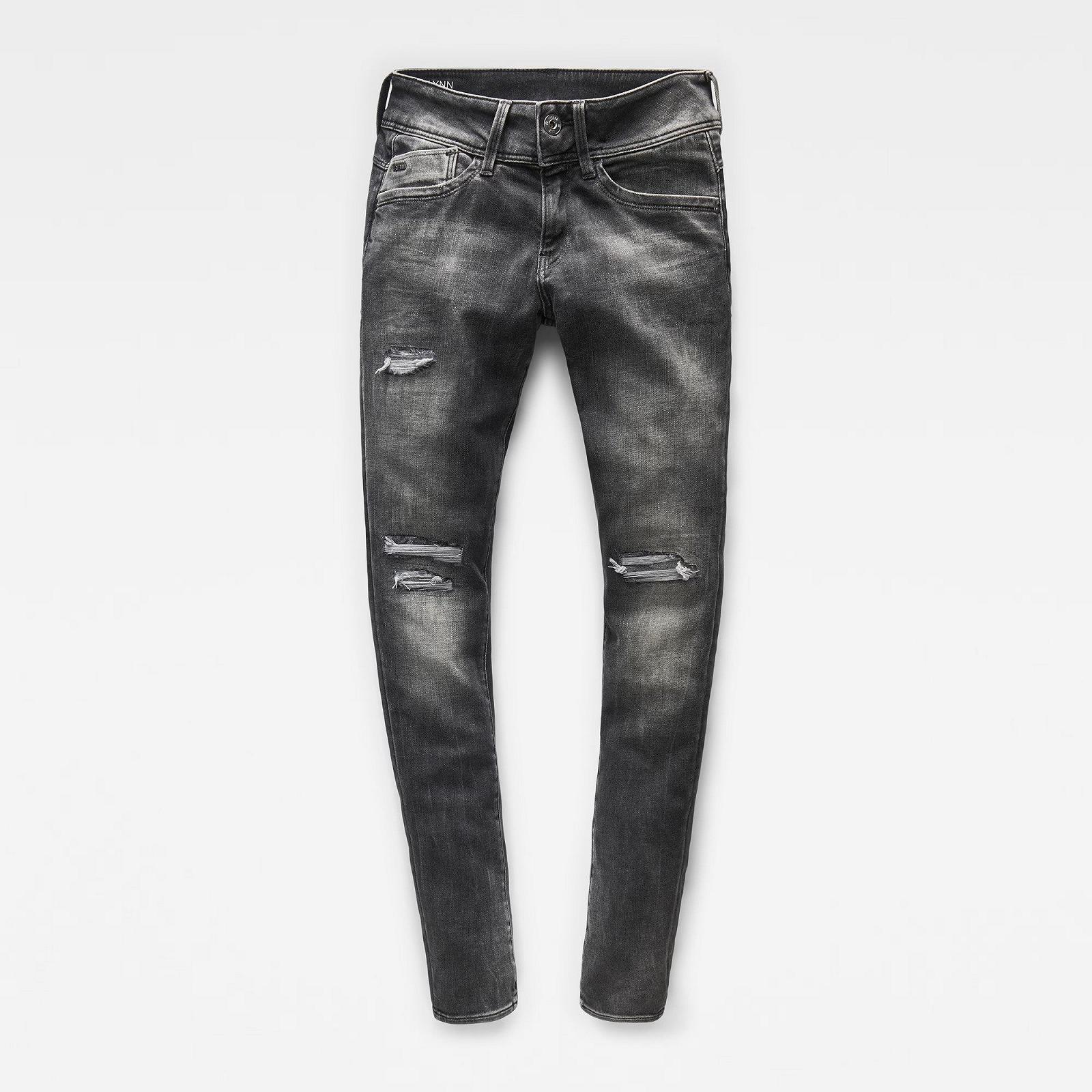 Жіночі джинси G‑STAR RAW Lynn Mid Skinny Antic Charcoal Destroy - 28, фото №4 Жіночі джинси G‑STAR RAW Lynn Mid Skinny Antic Charcoal Destroy - 28, фото №4