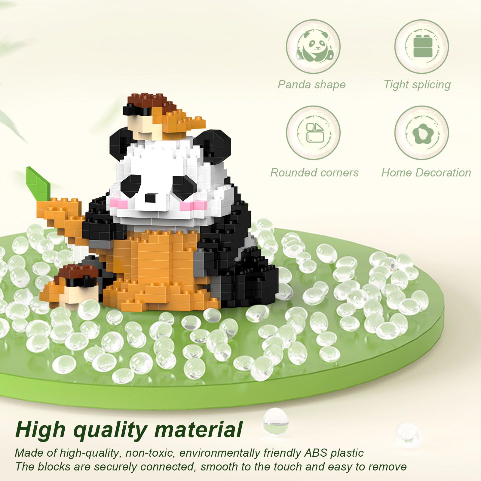 Набор AMONENZ 430 деталей Panda Mini Блоки Животные, фото №3