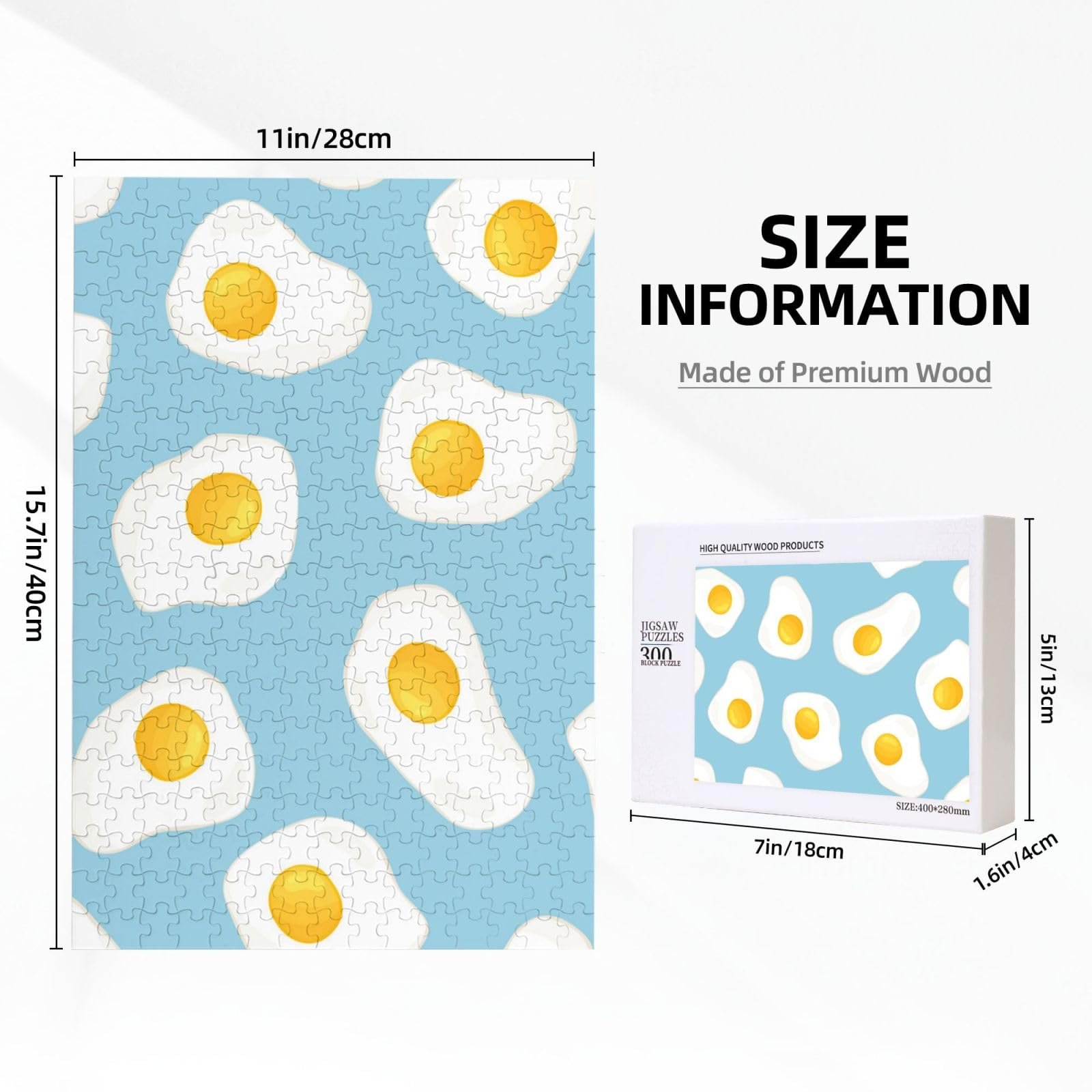 Пазл Spiegeleier Seamless Pattern 300 елементів 28 x 40 см Дерев'яний, фото №4 Пазл Spiegeleier Seamless Pattern 300 елементів 28 x 40 см Дерев'яний, фото №4