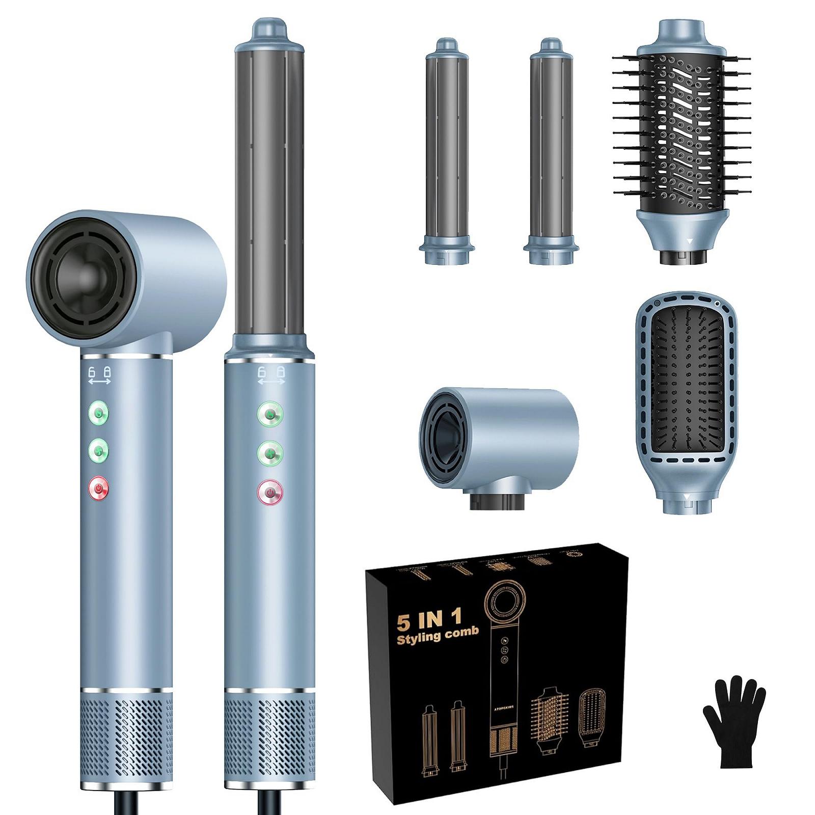 Стайлер для волосся 5-в-1 Airstyler з двигуном 110,000 rpm, функцією фена, іонізацією 320 млн та насадками для завивки Light Quiet, фото №1 Стайлер для волосся 5-в-1 Airstyler з двигуном 110,000 rpm, функцією фена, іонізацією 320 млн та насадками для завивки Light Quiet, фото №1