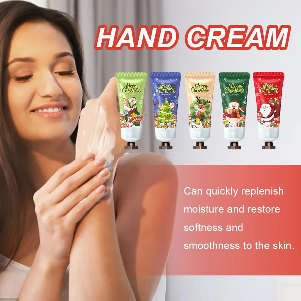Крем для рук Набір, Різдвяний крем для рук, Набір з 5 міні-кремів для рук, Різдвяні подарунки для жінок/подарунок для мами, фото №3