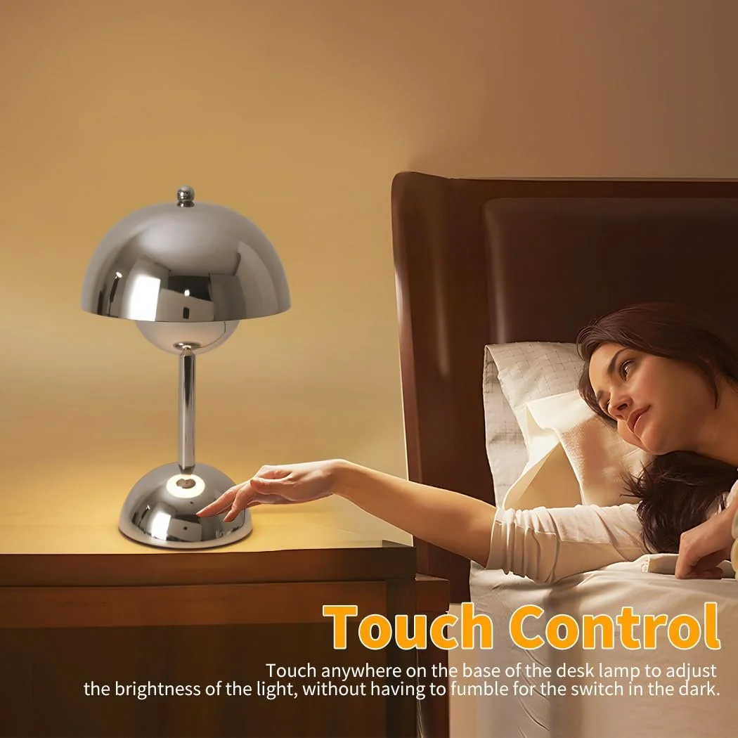 Настільна лампа Mushroom Сенсорна 3 рівні яскравості G45 Тепле світло, фото №5