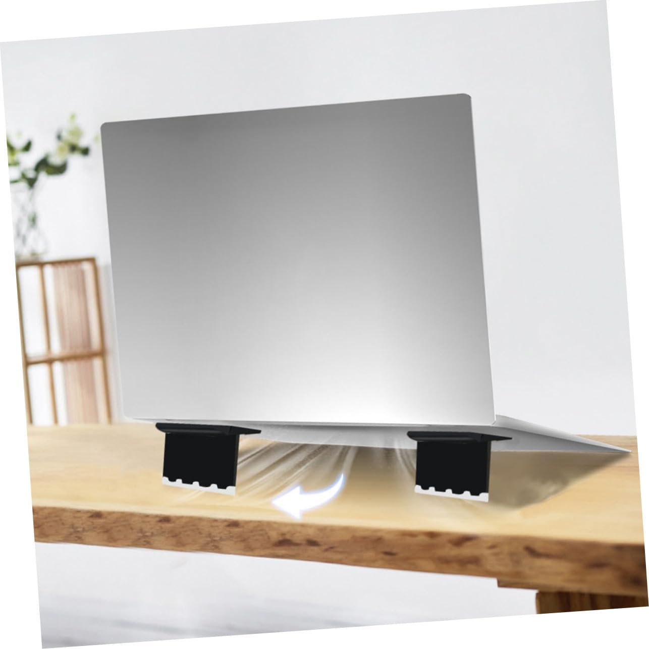 Подставка для ноутбука Kisangel, регулируемая по высоте, нескользящая подставка для ноутбука, эргономичная, портативная для стола и кровати со стабильным рассеиванием тепла, 2 шт. в упаковке, фото №9 Подставка для ноутбука Kisangel, регулируемая по высоте, нескользящая подставка для ноутбука, эргономичная, портативная для стола и кровати со стабильным рассеиванием тепла, 2 шт. в упаковке, фото №9