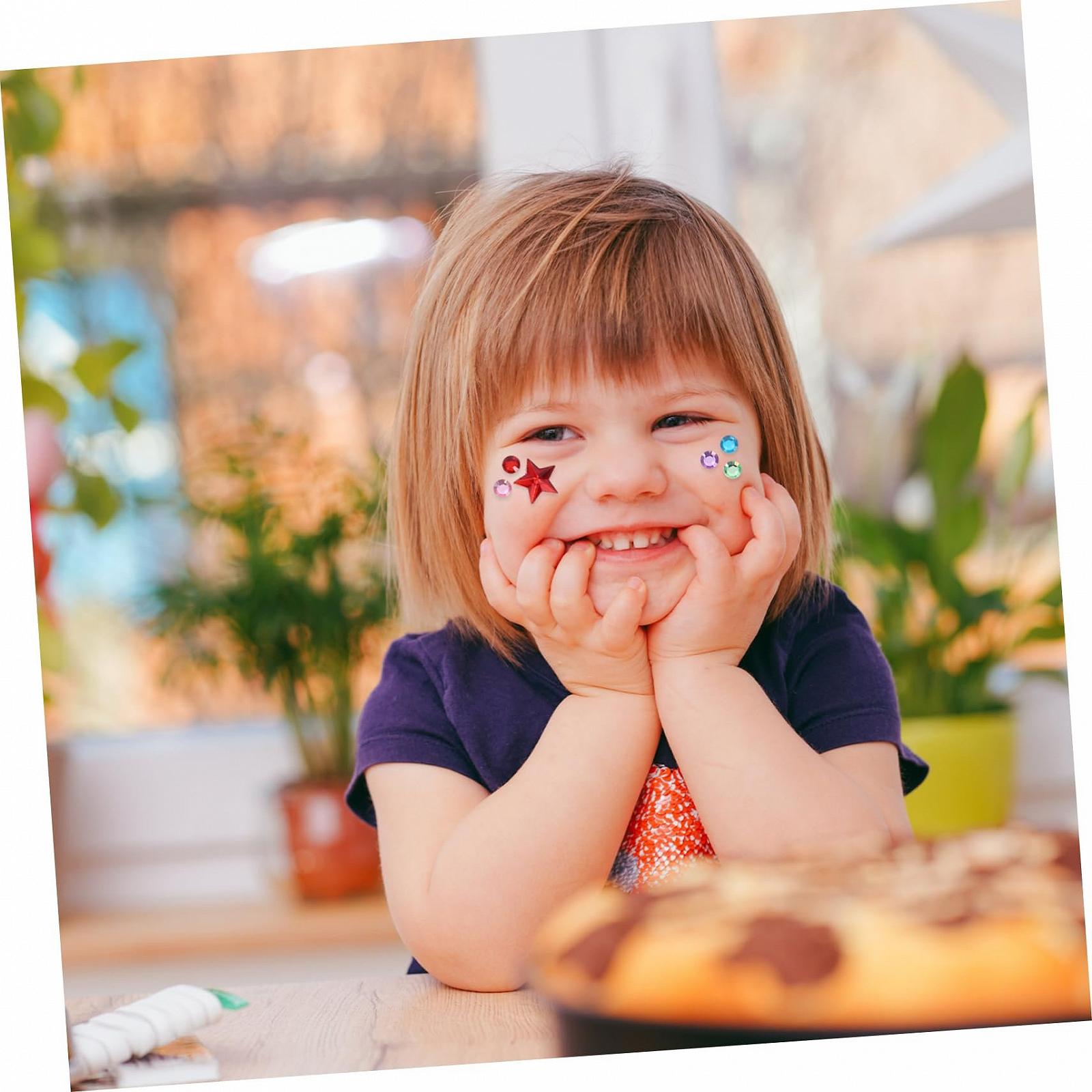 Наклейки акрилові TEHAUX 8 аркушів, стрази кристали для макіяжу, фото №6