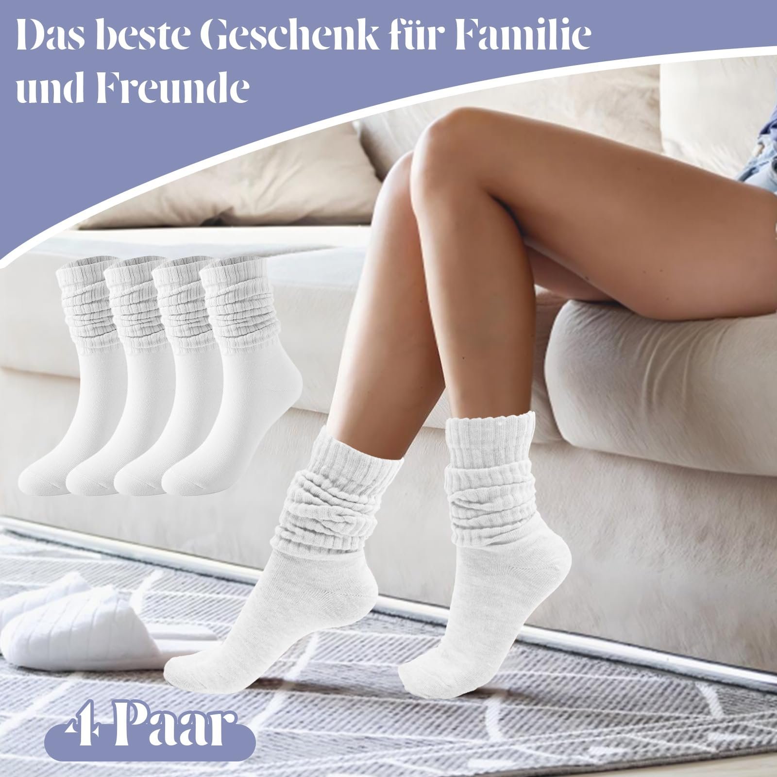 Женские гольфы VEGCOO, 4 пары, фото №4