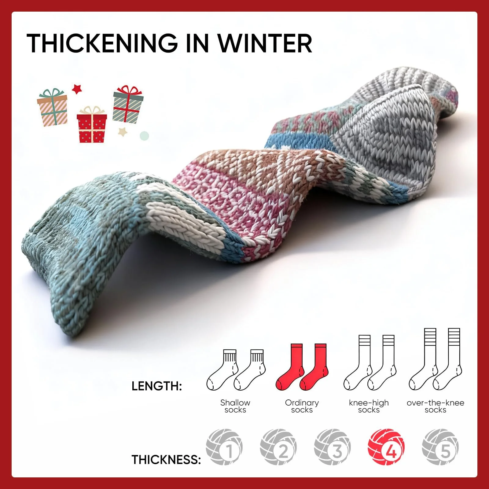 Шкарпетки Вовняні зимові 39-42 (5 пар), фото №4 Шкарпетки Вовняні зимові 39-42 (5 пар), фото №4