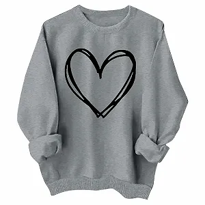 Рубашка с длинными рукавами для девочки - валентинские рубашки для девочек и детей, милый валентинский свитшот с графическим изображением сердца, праздничные топы с длинными рукавами и круглым вырезом - Фото 1