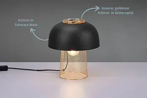 Настільна лампа Pancho Matte Black Metal E27 25 Вт 25x28 см synthetic.ua - Фото 1