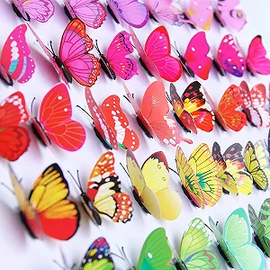 Набір наклейок iwobi 3D Метелики 72 шт. synthetic.ua - Фото 1