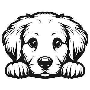 Наклейка на стіну GRAZDesign Собака самоклеюча 64 x 50 см Чорний synthetic.ua - Фото 1